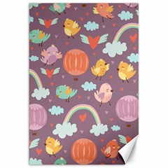 Cute-seamless-pattern-with-doodle-birds-balloons Canvas 20  x 30 