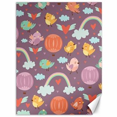 Cute-seamless-pattern-with-doodle-birds-balloons Canvas 36  x 48 