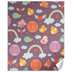 Cute-seamless-pattern-with-doodle-birds-balloons Canvas 11  x 14 