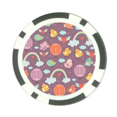 Cute-seamless-pattern-with-doodle-birds-balloons Poker Chip Card Guard