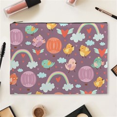 Cute-seamless-pattern-with-doodle-birds-balloons Cosmetic Bag (XL)