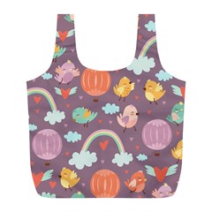 Cute-seamless-pattern-with-doodle-birds-balloons Full Print Recycle Bag (L)