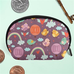 Cute-seamless-pattern-with-doodle-birds-balloons Accessory Pouch (Large)