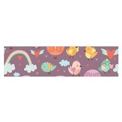 Cute-seamless-pattern-with-doodle-birds-balloons Oblong Satin Scarf (16  x 60 )