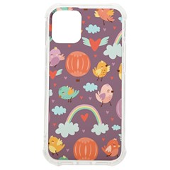 Cute-seamless-pattern-with-doodle-birds-balloons iPhone 12 mini TPU UV Print Case	