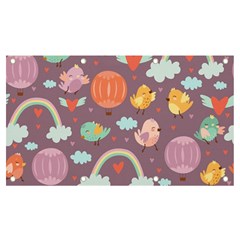 Cute-seamless-pattern-with-doodle-birds-balloons Banner and Sign 7  x 4 