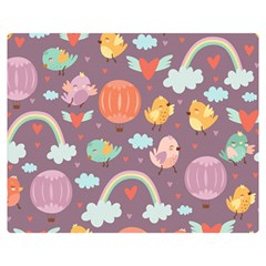 Cute-seamless-pattern-with-doodle-birds-balloons Premium Plush Fleece Blanket (Medium)