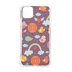 Cute-seamless-pattern-with-doodle-birds-balloons iPhone 11 Pro Max 6.5 Inch TPU UV Print Case