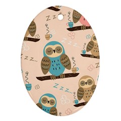 Seamless-pattern-owls-dream-cute-style-pajama-fabric Ornament (oval) by pakminggu