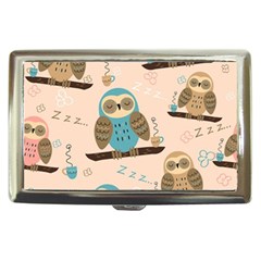 Seamless-pattern-owls-dream-cute-style-pajama-fabric Cigarette Money Case by pakminggu