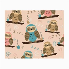 Seamless-pattern-owls-dream-cute-style-pajama-fabric Small Glasses Cloth by pakminggu