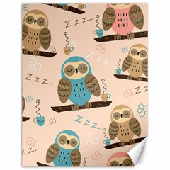 Seamless-pattern-owls-dream-cute-style-pajama-fabric Canvas 12  X 16  by pakminggu