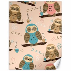 Seamless-pattern-owls-dream-cute-style-pajama-fabric Canvas 18  X 24  by pakminggu