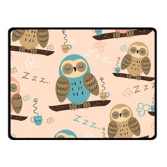 Seamless-pattern-owls-dream-cute-style-pajama-fabric Fleece Blanket (small) by pakminggu