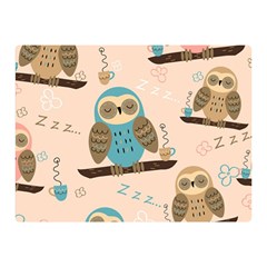 Seamless-pattern-owls-dream-cute-style-pajama-fabric Two Sides Premium Plush Fleece Blanket (mini) by pakminggu