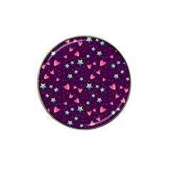 Colorful-stars-hearts-seamless-vector-pattern Hat Clip Ball Marker (4 Pack) by pakminggu