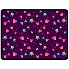 Colorful-stars-hearts-seamless-vector-pattern Fleece Blanket (large) by pakminggu