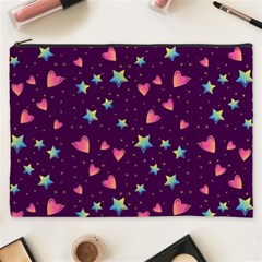 Colorful-stars-hearts-seamless-vector-pattern Cosmetic Bag (xxxl) by pakminggu