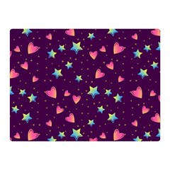 Colorful-stars-hearts-seamless-vector-pattern Two Sides Premium Plush Fleece Blanket (mini) by pakminggu