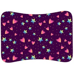 Colorful-stars-hearts-seamless-vector-pattern Velour Seat Head Rest Cushion by pakminggu