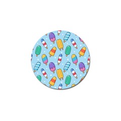 Cute-kawaii-ice-cream-seamless-pattern Golf Ball Marker (10 Pack) by pakminggu