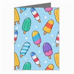 Cute-kawaii-ice-cream-seamless-pattern Greeting Cards (pkg Of 8) by pakminggu