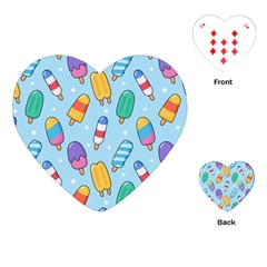 Cute-kawaii-ice-cream-seamless-pattern Playing Cards Single Design (heart) by pakminggu