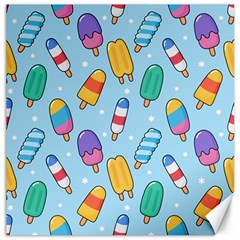 Cute-kawaii-ice-cream-seamless-pattern Canvas 20  X 20  by pakminggu