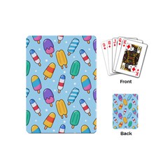 Cute-kawaii-ice-cream-seamless-pattern Playing Cards Single Design (mini) by pakminggu