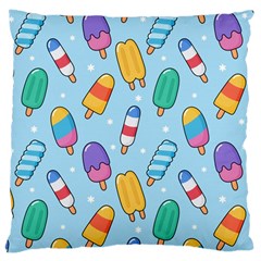 Cute-kawaii-ice-cream-seamless-pattern Large Cushion Case (two Sides) by pakminggu