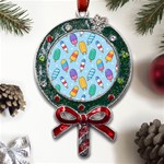 Cute-kawaii-ice-cream-seamless-pattern Metal X Mas Lollipop with Crystal Ornament Front