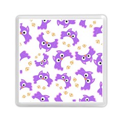 Purple-owl-pattern-background Memory Card Reader (square) by pakminggu