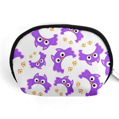 Purple-owl-pattern-background Accessory Pouch (medium) by pakminggu