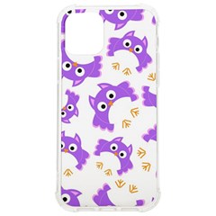 Purple-owl-pattern-background Iphone 12/12 Pro Tpu Uv Print Case by pakminggu