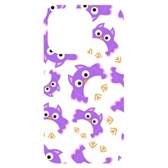 Purple-owl-pattern-background Iphone 14 Pro Black Uv Print Case