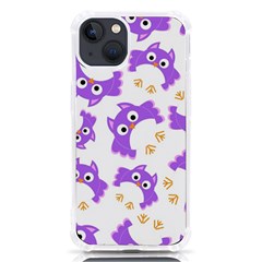 Purple-owl-pattern-background Iphone 13 Tpu Uv Print Case