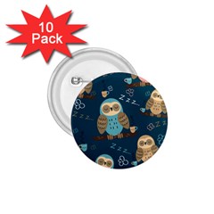 Seamless-pattern-owls-dreaming 1 75  Buttons (10 Pack) by pakminggu