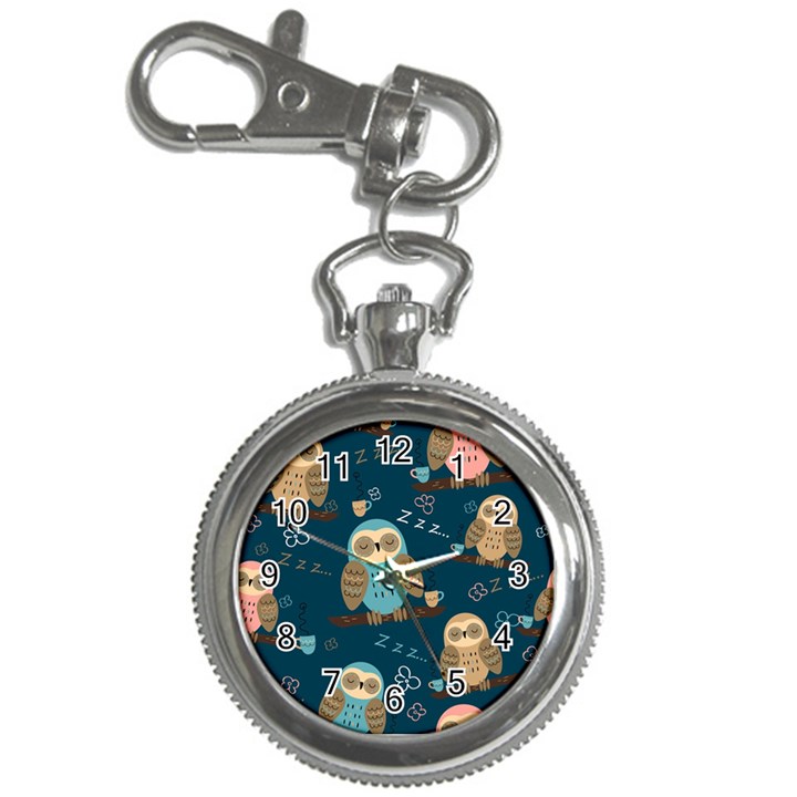 Seamless-pattern-owls-dreaming Key Chain Watches