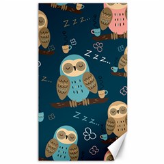 Seamless-pattern-owls-dreaming Canvas 40  X 72  by pakminggu