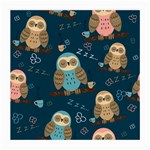 Seamless-pattern-owls-dreaming Medium Glasses Cloth Front