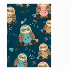 Seamless-pattern-owls-dreaming Small Garden Flag (two Sides) by pakminggu