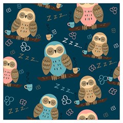 Seamless-pattern-owls-dreaming Lightweight Scarf  by pakminggu