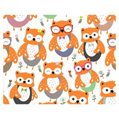 Cute-colorful-owl-cartoon-seamless-pattern Premium Plush Fleece Blanket (medium) by pakminggu