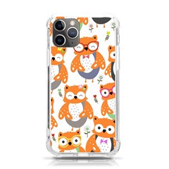 Cute-colorful-owl-cartoon-seamless-pattern Iphone 11 Pro 5 8 Inch Tpu Uv Print Case by pakminggu