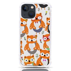 Cute-colorful-owl-cartoon-seamless-pattern Iphone 13 Mini Tpu Uv Print Case by pakminggu