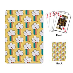 Smile-cloud-rainbow-pattern-yellow Playing Cards Single Design (rectangle)