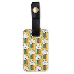 Smile-cloud-rainbow-pattern-yellow Luggage Tag (one Side) by pakminggu