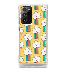 Smile-cloud-rainbow-pattern-yellow Samsung Galaxy Note 20 Ultra Tpu Uv Case by pakminggu