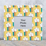 Smile-cloud-rainbow-pattern-yellow White Wall Photo Frame 5  x 7  Front