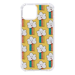 Smile-cloud-rainbow-pattern-yellow Iphone 14 Tpu Uv Print Case by pakminggu